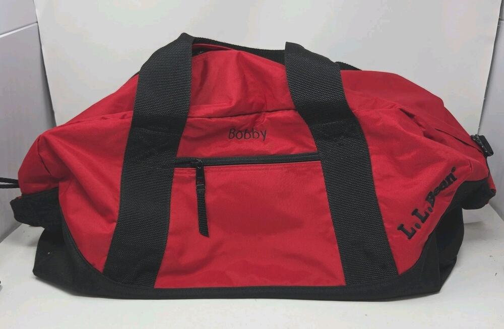LL Bean Adventure Duffle Bag Red Medium 22" Carry On Travel Luggage Gym Bobby